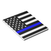Blue Line US-vlag Notitieblok (Schuin)