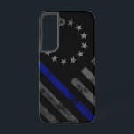 Blue Line Vintage American Flag Samsung Galaxy Hoesje<br><div class="desc">Show Your Support for Our First Responders with Our Themed Phone Cases. Police,  Fire And Rescue,  and EMT Available!</div>