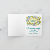 Blue linen rustic wedding in floral style  (Binnen)