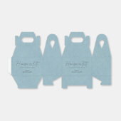 Blue linen Simple Script Hangover Recovery Kit Bedankdoosjes (Uitgevouwen)