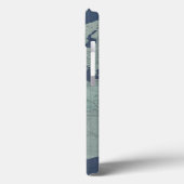 Blue Linen-Wereldkaart Case-Mate iPhone Case (Achterkant / Links)