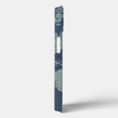 Blue Linen-Wereldkaart Case-Mate iPhone Case (Achterkant / Rechts)