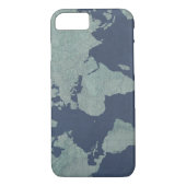 Blue Linen-Wereldkaart Case-Mate iPhone Case (Achterkant)