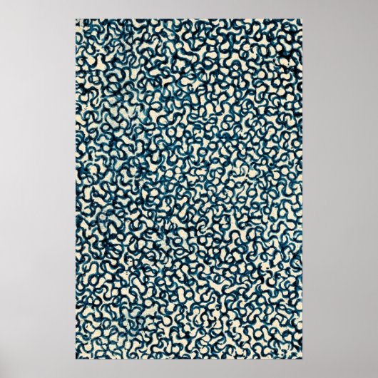 Blue Lines Abstracte kunst Poster (Voorkant)