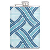 Blue Lines Pattern Heupfles (Voorkant)