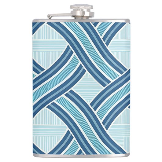 Blue Lines Pattern Heupfles (Voorkant)