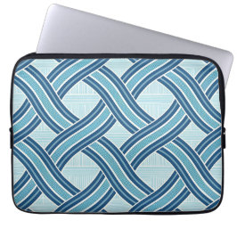 Blue Lines Pattern Laptop Sleeve