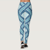 Blue Lines Pattern Leggings (Achterkant)