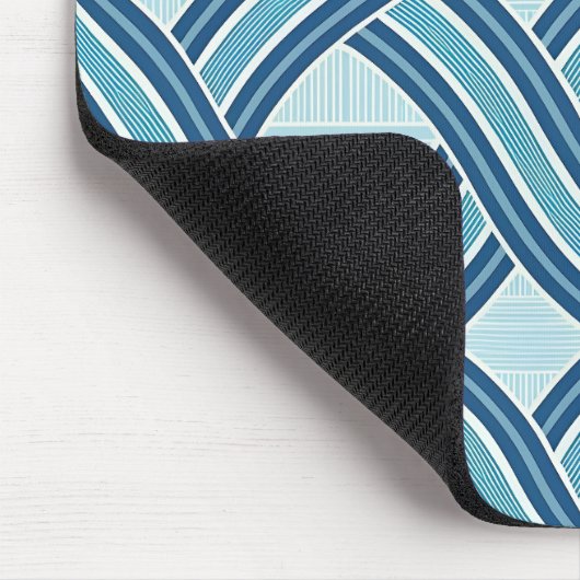 Blue Lines Pattern Muismat (Hoek)