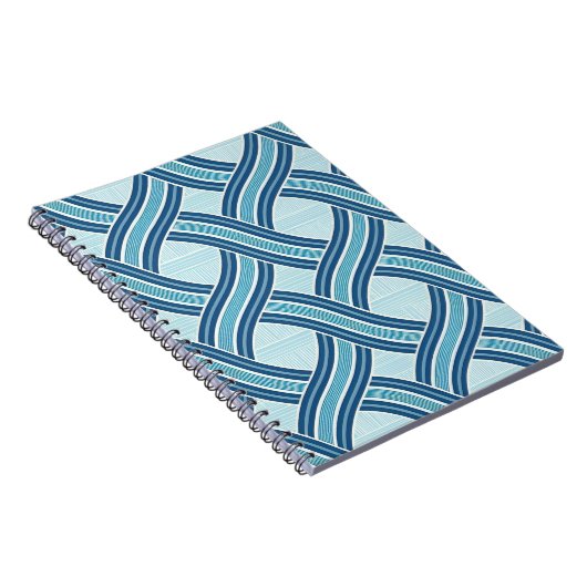 Blue Lines Pattern Notitieboek (Rechterzijde)