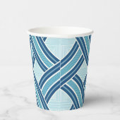 Blue Lines Pattern Papieren Bekers (Rechts)