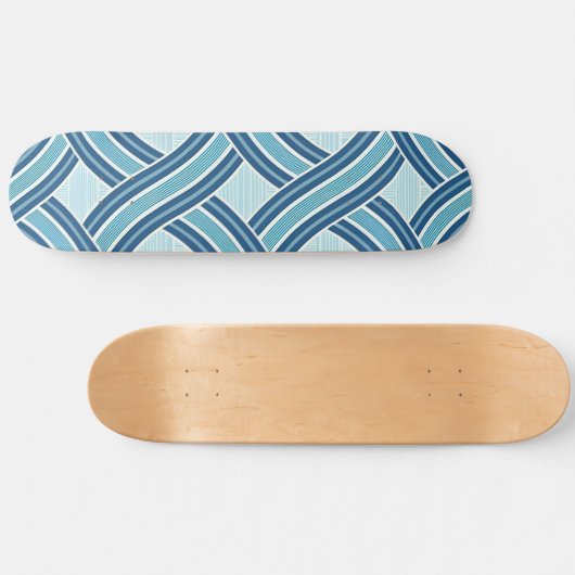 Blue Lines Pattern Persoonlijk Skateboard (Horizontaal)