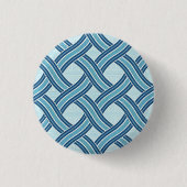 Blue Lines Pattern Ronde Button 3,2 Cm (Voorkant)