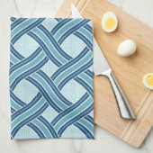 Blue Lines Pattern Theedoek (Quarter Fold)