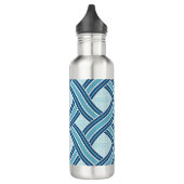 Blue Lines Pattern Waterfles (Links)