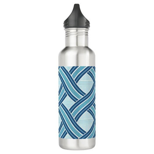 Blue Lines Pattern Waterfles (Links)