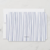 Blue Lines Photo Invitation Kaart (Achterkant)