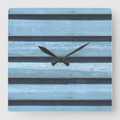 Blue Lines Square Wall klok (Voorkant)