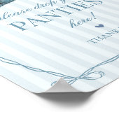 Blue Lingerie Bachelorette Panties Please Sign Poster (Hoek)