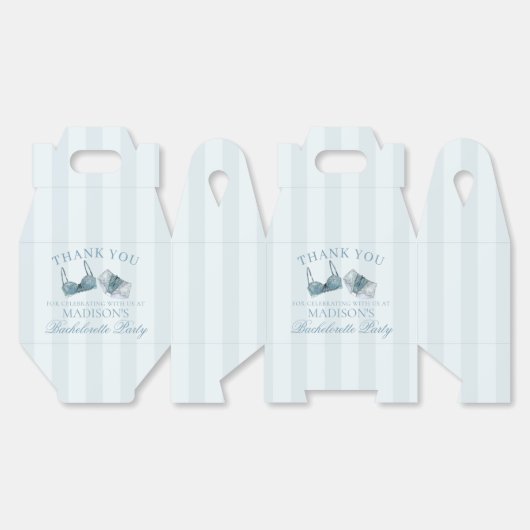 Blue Lingerie Bachelorette Party Favor Gable Bedankdoosjes (Ongevouwen)