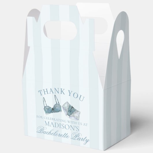 Blue Lingerie Bachelorette Party Favor Gable Bedankdoosjes (Open)