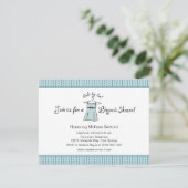 Blue Lingerie Bridal Shower Invitation Kaart (Staand voorkant)