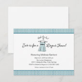 Blue Lingerie Bridal Shower Invitation Kaart (Voorkant / Achterkant)