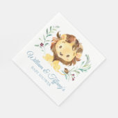 Blue Lion Baby shower voor Boy Servet (Hoek)