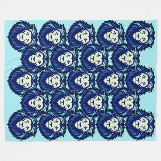 Blue Lion emote 2 Fleece Deken (Voorkant (Horizontaal))