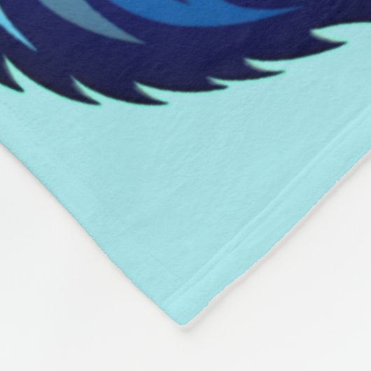 Blue Lion emote 2 Fleece Deken (Hoek)