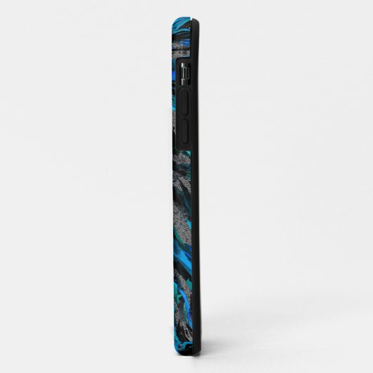 Blue Lion Head - Lion Portrait - Lion iPhone Case (Achterkant/links)