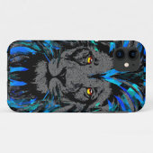 Blue Lion Head - Lion Portrait - Lion iPhone Case (Achterkant (horizontaal))