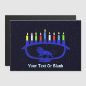Blue Lion Menorah (Voorkant / Achterkant)