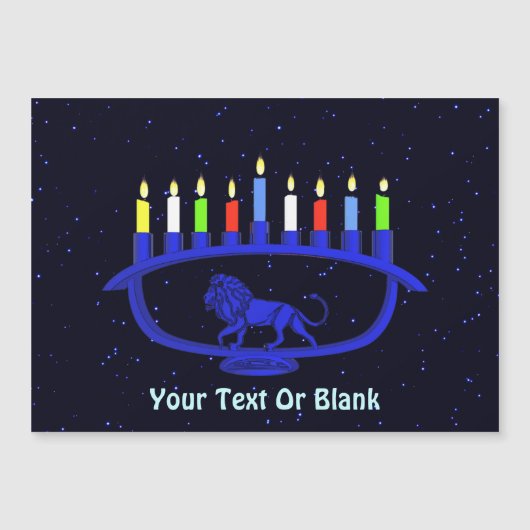 Blue Lion Menorah (Voorkant)