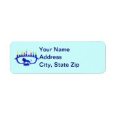 Blue Lion Menorah Etiket (Voorkant)