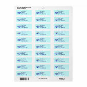 Blue Lion Menorah Etiket (Full Sheet)