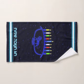 Blue Lion Menorah Handdoek (Handdoek)