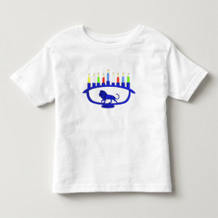 Blue Lion Menorah Kinder Shirts