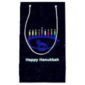 Blue Lion Menorah Klein Cadeauzakje (Voorkant)