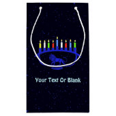 Blue Lion Menorah Klein Cadeauzakje (Achterkant)