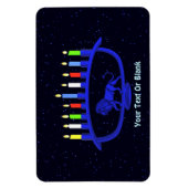 Blue Lion Menorah Magneet (Verticaal)