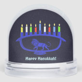 Blue Lion Menorah Sneeuwbol (Achterkant)