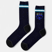 Blue Lion Menorah Socks Sokken (Links)