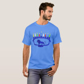 Blue Lion Menorah T-shirt (Voorkant volledig)