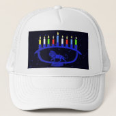 Blue Lion Menorah Trucker Pet (Voorkant)