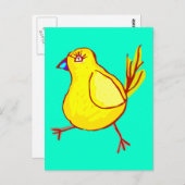 Blue Lipped Chick Briefkaart (Voorkant / Achterkant)