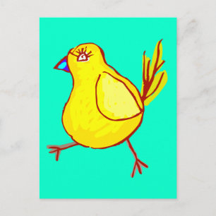 Blue Lipped Chick Briefkaart