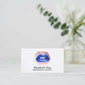 Blue Lips, Modelleeragentschap, Model Agent Visitekaartje (Staand voorkant)