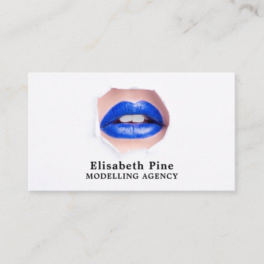 Blue Lips, Modelleeragentschap, Model Agent Visitekaartje (Voorkant)