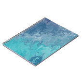 Blue Liquid Marble Abstract Pattern Notitieboek (Linkerzijde)